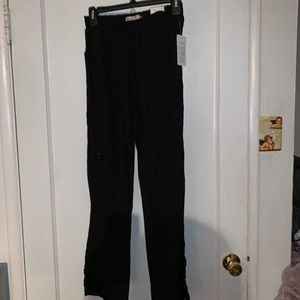 Black Flowy Drawstring Pants